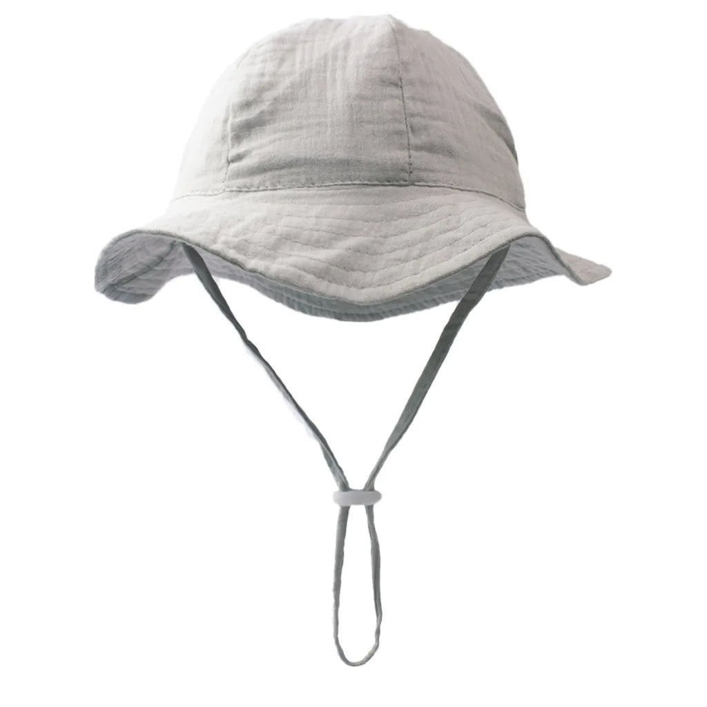 Baby Cotton Bucket Hats New Children Sunscreen Outdoor Caps Boys Girls Print Panama Hat Unisex Beach Fishing Hat For 3-12 Months
